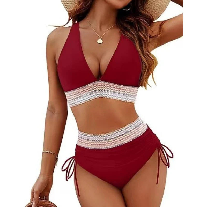 LUSIA - CONJUNTO DE BIKINI TIRO ALTO CON CONTROL DE ABDOMEN